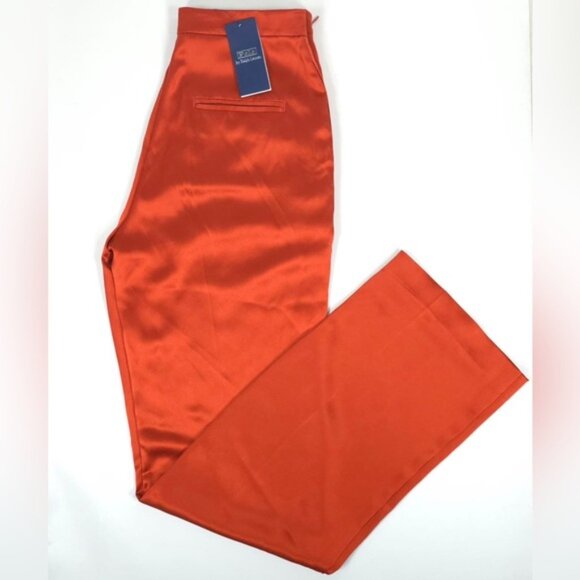 NWT POLO RALPH LAUREN 100% Silk Charmeuse Straight‎ Dress Pants Satin Size 00 - Picture 6 of 16